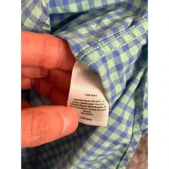 Vineyard Vines Performance Classic Fit Murray Button Up Shirt Men's L Blue Plaid - Picture 5 of 12